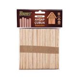 Puti Brons Dondurma Çubuğu Renksiz Geniş 50LI - 4 Paket - Ahşap