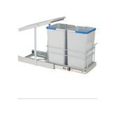 Pyramith 12+12 lt Gri Çöp Kovası
