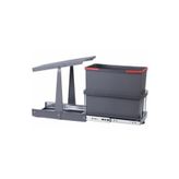 Pyramith P9157 24 lt Antrasit Teleskopik Raylı Çöp Kovası