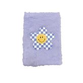 Pyrus A5 Peluş Mor Yıldız Çizgili Defter