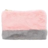 Pyrus Peluş Pembe Gri Kalem Kutusu