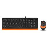 Q TR Usb Multimedia Kablolu Klavye Mouse Seti Turuncu F1010