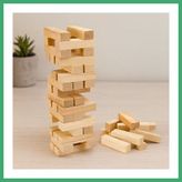 QAKSH Ahşap Denge Oyunu 54 Parça (Jenga) BS