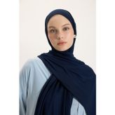 Qef Bambu Penye Şal Lacivert