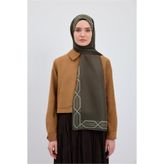 Qef Cotton Twill Şal İnterlock Yağ Yeşili