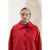 Qef Desenli Twill Eşarp Brush Siyah