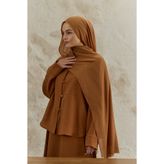 Qef Soft Line Pamuk Şal Badem