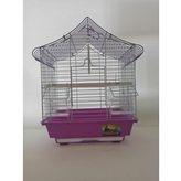 Qh Kuş Kafes Üçgen Çatılı 28x22x39 Mor Muhabbet Kanarya