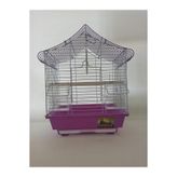 Qh Pet Cage Qh Kuş Kafes Üçgen Çatılı 28x22x39 Mor Muhabbet Kanarya