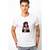 Qivi Anime One Baskılı Beyaz Erkek Örme Tshirt