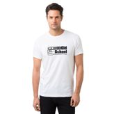 Qivi Araba Old School Baskılı Beyaz Erkek Örme Tshirt