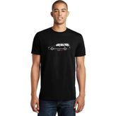 Qivi Araba Tofaşk Baskılı Siyah Erkek Örme Tshirt