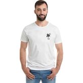 Qivi Aslan Burcu Baskılı Beyaz Erkek Örme Tshirt