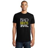 Qivi Bad Meets Evil Logo Baskılı Beyaz Erkek Örme Tshirt