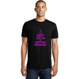 Qivi Can't Keep Calm Baskılı Siyah Erkek Örme T-shirt