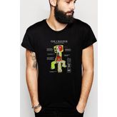 QIVI Creeper Baskılı Siyah Erkek Örme Tshirt