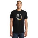 Qivi Daft Punk Ram Baskılı Siyah Erkek Örme T-shirt