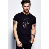 Qivi Draven Baskılı Siyah Erkek Örme T-shirt