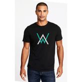 Qivi Walker Logo Baskılı Siyah Erkek Örme T-shirt