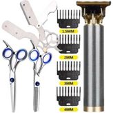 Qualis R4 Elektrikli Saç Tıraş Makinesi+U4 Full Metal Ustura+M8 Kesme+İnceltme Makas Set