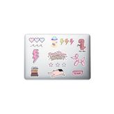 Quart Aksesuar Pink Pembe Temalı Laptop Notebook Tablet Telefon Sticker Set 004