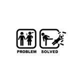 Quart Aksesuar Problem Çözüldü Problem Solved Oto Sticker Cam Sticker 20 X 9,5 Cm Siyah qa4209542770