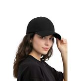 Quatex Basic Şapka - Siyah %100 Pamuk Gabardin Unisex Model