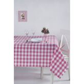 Quattro Home Kareli Masa Örtüsü - Pembe