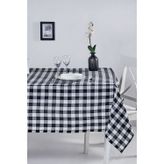 Quattro Home Kareli Masa Örtüsü - Siyah