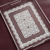 Queen Bee İstanbul Dantel Desenli Pleksi Tepsi 30CM x 22CM