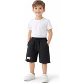 Queen Kids Erkek Çocuk Dizaltı Şort Siyah - 3 - 4 Yaş