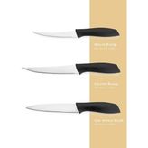 Quick Chef Bıçak Seti 3 Parça-Siyah