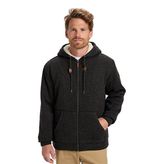 Quiksilver KELLER SHERPA Siyah Kapüşonlu Regular Fit Melanj Erkek Polar Sweatshırt