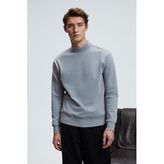 QUILLA Erkek Yarım Balıkçı Basic Gri Sweatshirt