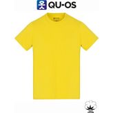 Quos Erkek %100 Pamuk Bisiklet Yaka Basic Tişört - Sarı