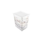 QUTU Beyaz Trashbın Marble 10lt Çöp Kovası