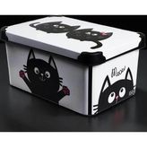 QUTU Style Box Meow Desenli 10 L Saklama Kutusu