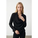 Quzu 26Yblz01799 Kadın Çizgi Detaylı Bluz