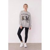 Quzu Baskı Detaylı Kadın Sweatshirt