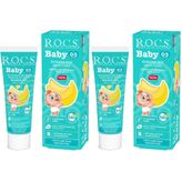 R.O.C.S. Baby 0-3 Yaş Muz Püresi Tadında 2x45 gr Bebek Diş Macunu