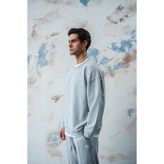 R8 STUDIOS Erkek Gri Oversize Sweatshirt SWT-5001