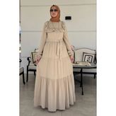 Rabia Şamlı Bade Elbise Bej - Fashion - 42
