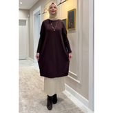 Rabia Şamlı Dora Triko Tunik Acı Kahve