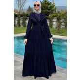 Rabia Şamlı Jale Elbise Lacivert
