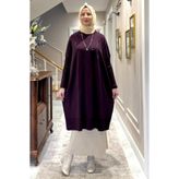 Rabia Şamlı Melda Triko Tunik Mürdüm