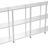 Rafburada 3 Katlı 4'lü Bitişik Galvaniz Çelik 100x59x93 cm Depo Arşiv Dosya Rafı