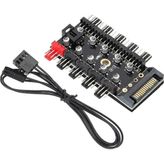 Rafta Lunatic 8849 10 Port Fan Power Sata Güç Switch Pwm Çoklayıcı, Sata Power 10 Port Soğutma Fan Splitter Hub, Pc Bilgisayar Soğutma Sistemi Için Kullanılır. - 0-Bordo