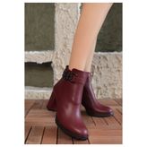 rahad moda Bordo Fermuarlı Kadın Bot