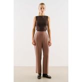 RAHAT DÜZ KESİM PANTOLON CAMEL