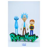 Rainmade Logolu Rick And Morty ve Meeseeks Figür Seti